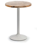 Mesa alta CRISS, base com 110 cms e tampo de 70 cms de diâmetro. Cores à escolha, Bases CRISS, altura 110 cms: Branca, Tableros de 70 cms: WERZALIT SM - EX WORKS 122