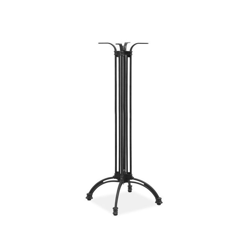 Mesa alta EIFFEL NEW, alumínio, 4 pés, preta, base de 108 cms e tampo de mesa de 60x60 cms. Cores à escolha, Tableros de 60x60 cms: MELAMINA ROBLE UVE
