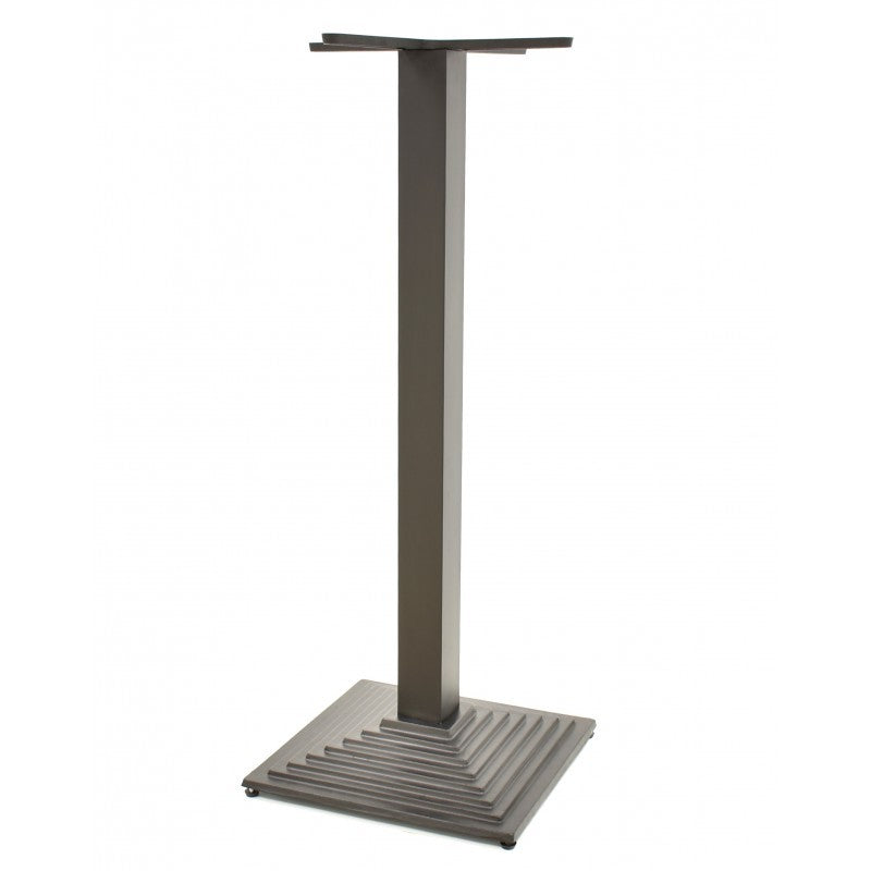 Mesa alta ELBA, preta, base de 110 cms e tampo de 70 cms de diâmetro. Cores à escolha, Tableros de 70 cms: WERZALIT SM - WENGUÉ 103