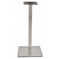 Mesa alta IPANEMA, aço inoxidável, base de 110 cms e tampo de 70 cms de diâmetro. Cores à escolha, Tableros de 70 cms: WERZALIT ALEMANIA - ANTIQUE WHITE 202