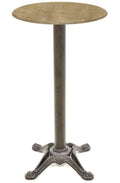 Mesa alta RODANO, preta, base de 110 cms e tampo de mesa de 60 cms de diâmetro. Cores à escolha, Tablero de 60 cms.: WER-WOODART, AVALON PINE 4729