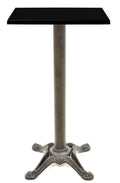 Mesa alta RODANO, preta, base de 110 cms e tampo de mesa de 60x60 cms. Cores à escolha, Tableros de 60x60 cms: WERZALIT SM - NEGRO 55