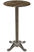 Mesa alta RODANO, preta, base de 110 cms e tampo de mesa de 70 cms de diâmetro. Cores à escolha, Tableros de 70 cms: WER-WOODART, MARCAIBO 4614