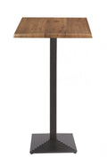 Mesa alta TIBER, preta, base de 110 cms e tampo de 80x80 cms. Cores à escolha, Tableros de 80x80 cms: WERZALIT SM - ROBLE ANTIGUO 316