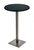 Mesa alta TROCADERO, preta, base de 110 cms e tampo de mesa de 60 cms de diâmetro. Cores à escolha, Tablero de 60 cms.: WERZALIT SM - PRETO 55