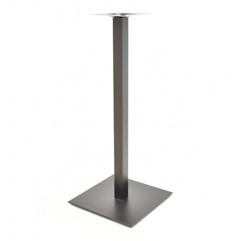 Mesa alta TROCADERO, preta, base de 110 cms e tampo de mesa de 60x60 cms. Cores à escolha, Tableros de 60x60 cms: WERZALIT ALEMANIA - PIAZZA 102