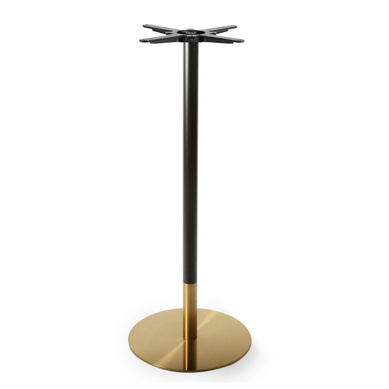 Mesa alta VERSALLES NEW, dourada e preta, base de 110 cms e tampo de mesa de 60 cms. Cores á escolha, Tablero de 60 cms.: WER-WOODART, AVALON PINE 4729