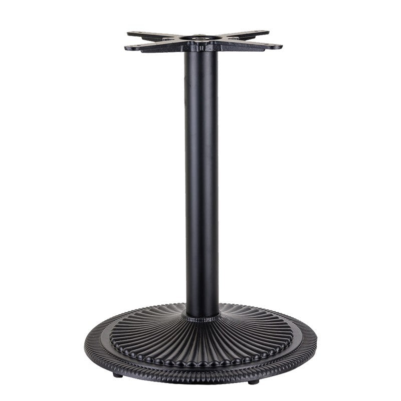 Mesa ARNO, preta, base de 72 cms e tampo de mesa de 60 cms de diâmetro. Cores à escolha, Tablero de 60 cms.: WERZALIT ALEMANIA - TRAVERTINO 034