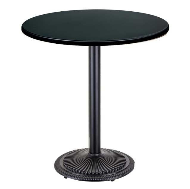 Mesa ARNO, preta, base de 72 cms e tampo de mesa de 60 cms de diâmetro. Cores à escolha, Tablero de 60 cms.: WERZALIT SM - PRETO 55