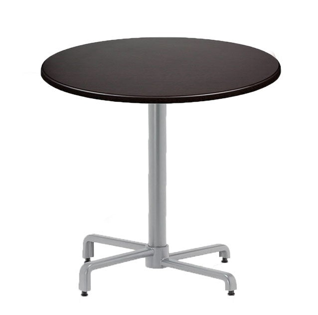Mesa BAHIA, rebatível, prata, tampo de 70 cms de diâmetro. Cores à escolha, Tableros de 70 cms: WERZALIT SM - NEGRO 55