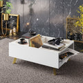Mesa baixa ELOISE, bilaminado mármore branco 89,5 cms