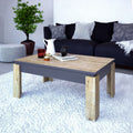 Mesa baixa PHILIPPA, bilaminado cavalho com cinza escuro, 90 cms