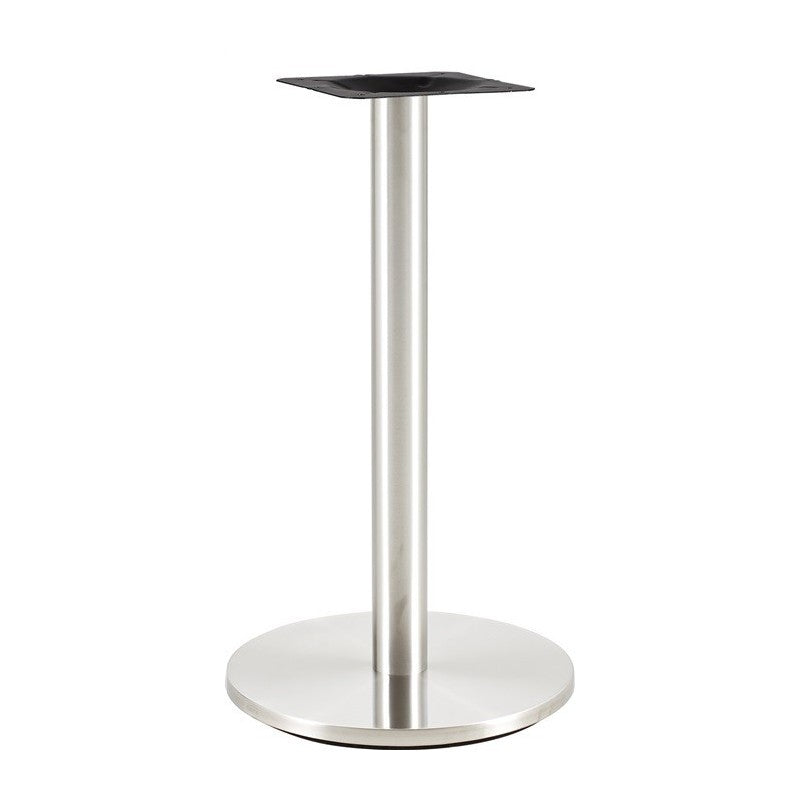 Mesa BENAGIL, aço inoxidável, base de 72 cms e tampo de 70x70 cms. Cores à escolha, Tableros de 70x70 cms: WERZALIT - SM, FORESTA OAK