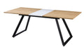 Mesa BÉRGAMO, extensível, metal, DM bilaminado, 160 ~ 200 x 90 cms