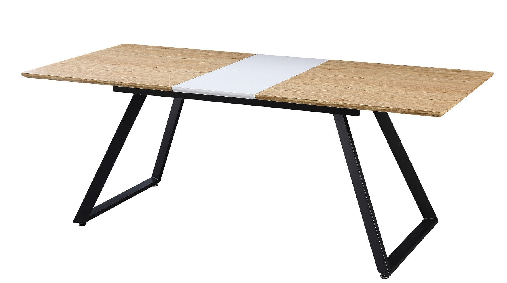 Mesa BÉRGAMO, extensível, metal, DM bilaminado, 160 ~ 200 x 90 cms