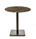 Mesa BEVERLY, base de 72 cms e tampo de mesa de 60 cms de diâmetro. Cores à escolha, Tablero de 60 cms.: WER-WOODART, MARACAIBO 4614, Base BEVERLY, altura 72 cms: Negra