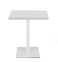 Mesa BEVERLY, base de 72 cms e tampo de mesa de 60x60 cms . Cores à escolha, Tableros de 60x60 cms: WERZALIT SM - BLANCO 01, Base BEVERLY, altura 72 cms: Blanca