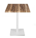 Mesa BEVERLY, base de 72 cms e tampo de mesa de 70x70 cms . Cores à escolha, Tableros de 70x70 cms: WER-WOODART, INDIAN SHESMAN 4525, Base BEVERLY, altura 72 cms: Blanca