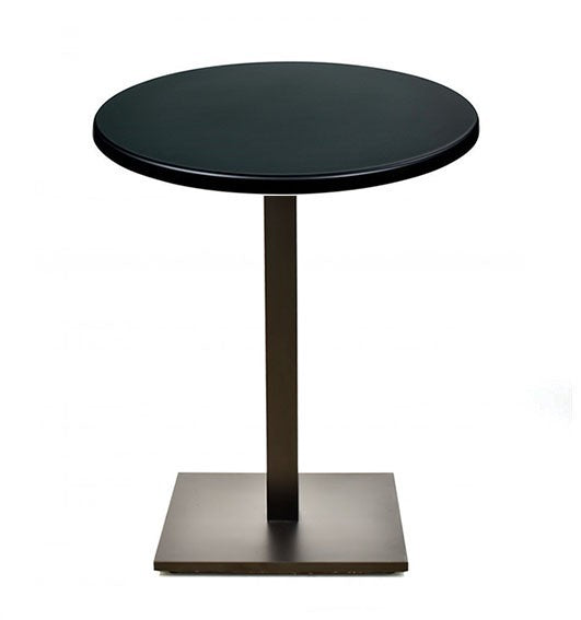 Mesa BEVERLY, base de 72 cms e tampo de mesa de 80 cms de diâmetro. Cores à escolha, Tableros de 80 cms: WER-UNIART, NEGRO 3190, Base BEVERLY, altura 72 cms: Negra