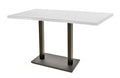 Mesa BEVERLY, preta, base retangular e tampo de 110x70 cms. Cores à escolha, Tableros 110x70 cms: WERZALIT SM - BRANCO 01