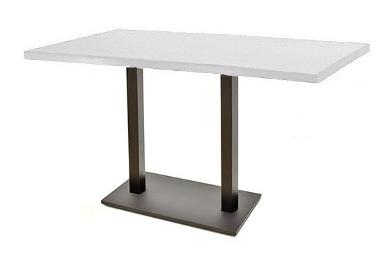 Mesa BEVERLY, preta, base retangular e tampo de 110x70 cms. Cores à escolha, Tableros 110x70 cms: WERZALIT SM - BRANCO 01