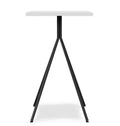 Mesa BISTRÓ, alta, metal preto, tampo de MDP branco, 60 x 60 cms