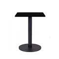 Mesa BOHEME, preta, base de 72 cms e tampo de mesa de 60x60 cms. Cores à escolha, Tableros de 60x60 cms: WERZALIT SM - NEGRO 55