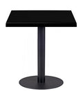 Mesa BOMBAY, preta, base de 72 cms e tampo de mesa de 70x70 cms. Cores à escolha, Tableros de 70x70 cms: WERZALIT SM - NEGRO 55