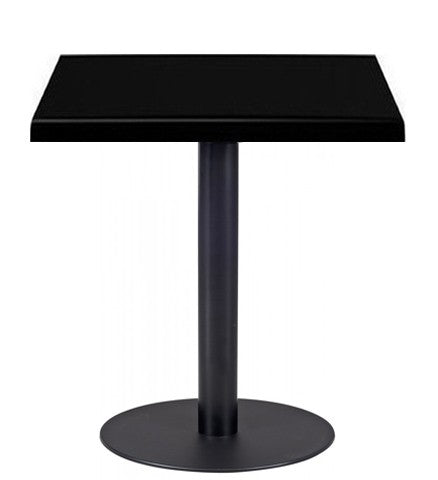 Mesa BOMBAY, preta, base de 72 cms e tampo de mesa de 70x70 cms. Cores à escolha, Tableros de 70x70 cms: WERZALIT SM - NEGRO 55