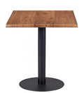 Mesa BOMBAY, preta, base de 72 cms e tampo de mesa de 80x80 cms. Cores à escolha, Tableros de 80x80 cms: WERZALIT SM - ROBLE ANTIGUO 316