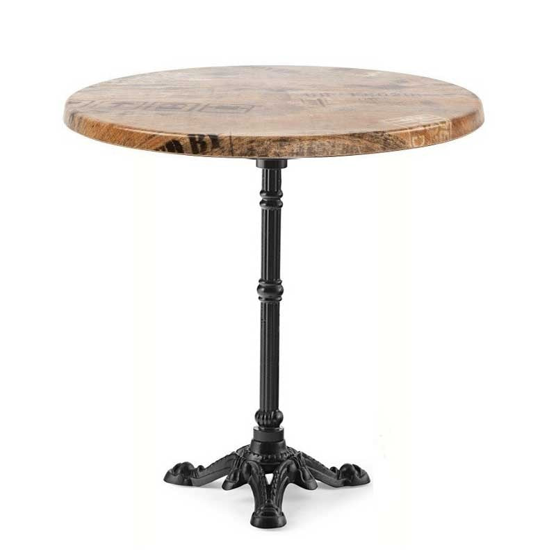 Mesa BRISTOL, fundição, 3 pés, preta, tampo de mesa de 60 cms de diâmetro.  Cores à escolha, Tablero de 60 cms.: WERZALIT SM - EX WORKS 122
