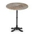 Mesa BRISTOL, fundição, 4 pés, preta, tampo de mesa de 60 cms de diâmetro.  Cores à escolha, Tablero de 60 cms.: WERZALIT SM - FINDUS GRAU 296