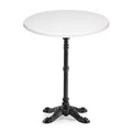 Mesa BRISTOL, fundição, 4 pés, preta, tampo de mesa de 70 cms de diâmetro.  Cores à escolha, Tableros de 70 cms: WERZALIT SM - BLANCO 01