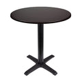 Mesa CARIBE, preta, base de 72 cms e tampo de mesa de 70 cms de diâmetro. Cores à escolha, Tableros de 70 cms: WERZALIT SM - WENGUÉ 103