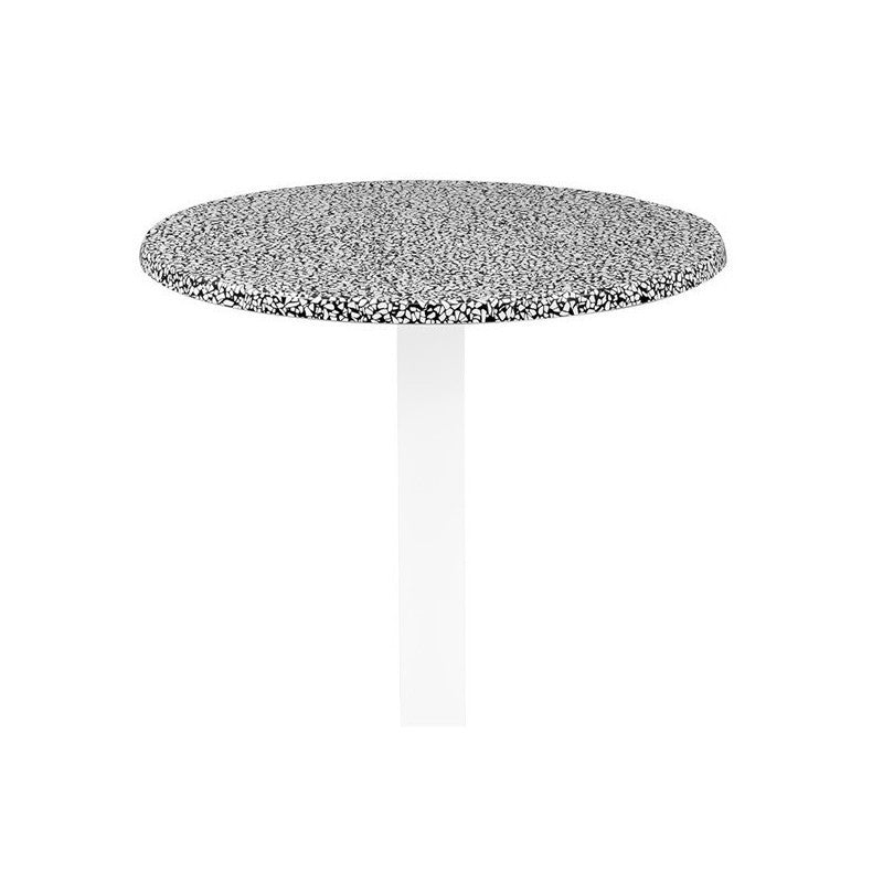 Mesa CRISS, base com 73 cms e tampo de 60 cms de diâmetro. Cores à escolha, Tablero de 60 cms.: WERZALIT ALEMANIA - PIAZZA 102, Bases CRISS, altura 73 cms: Preta