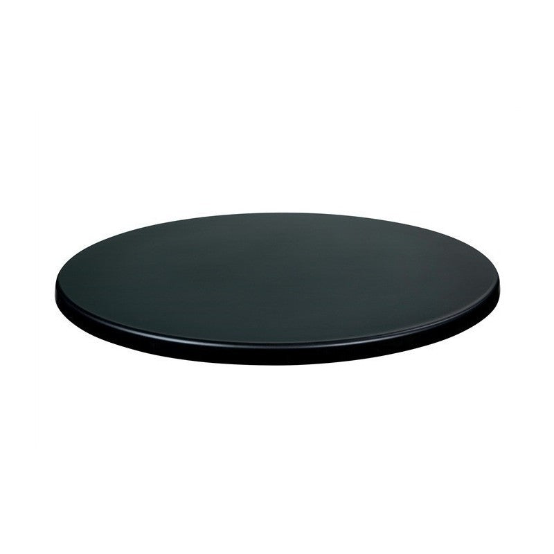 Mesa CRISS, base com 73 cms e tampo de 60 cms de diâmetro. Cores à escolha, Tablero de 60 cms.: WERZALIT SM - PRETO 55, Bases CRISS, altura 73 cms: Branca