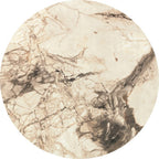 Mesa CRISS, base com 73 cms e tampo de 60 cms de diâmetro. Cores à escolha, Tablero de 60 cms.: WERZALIT SM - MARBLE ALMERIA 209, Bases CRISS, altura 73 cms: Branca