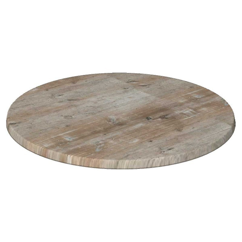 Mesa CRISS, base com 73 cms e tampo de 60 cms de diâmetro. Cores à escolha, Tablero de 60 cms.: WERZALIT SM - FINDUS GRAU 296, Bases CRISS, altura 73 cms: Branca