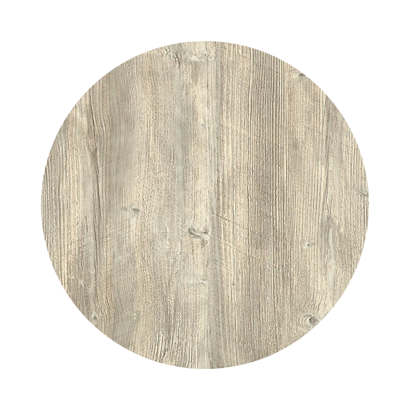 Mesa CRISS, base com 73 cms e tampo de 70 cms de diâmetro. Cores à escolha, Bases CRISS, altura 73 cms: Branca, Tableros de 70 cms: WERZALIT SM - PONDEROSA BLANCO 178