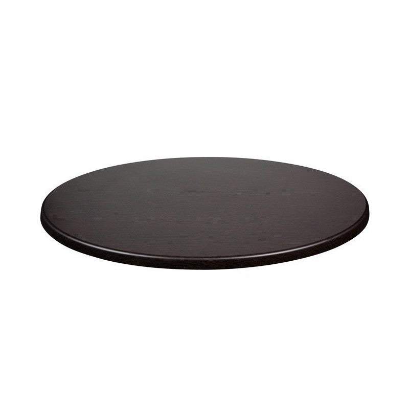 Mesa CRISS, base com 73 cms e tampo de 70 cms de diâmetro. Cores à escolha, Bases CRISS, altura 73 cms: Branca, Tableros de 70 cms: WERZALIT SM - WENGUÉ 103
