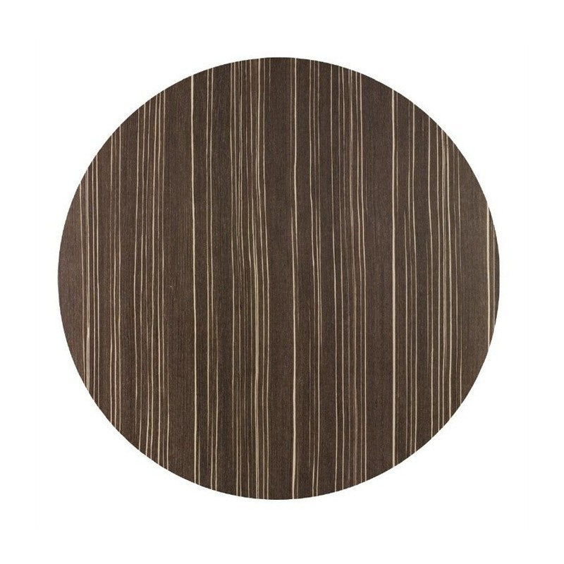 Mesa CRISS, base com 73 cms e tampo de 70 cms de diâmetro. Cores à escolha, Bases CRISS, altura 73 cms: Branca, Tableros de 70 cms: WERZALIT ALEMANIA - SAFARI BROWN 76