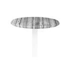 Mesa CRISS, base com 73 cms e tampo de 70 cms de diâmetro. Cores à escolha, Bases CRISS, altura 73 cms: Branca, Tableros de 70 cms: WERZALIT ALEMANIA - ANTIQUE WHITE 202