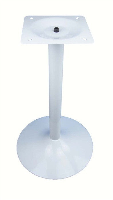 Mesa CRISS, base com 73 cms e tampo de 70x70 cms. Cores à escolha, Bases CRISS, altura 73 cms: Branca, Tableros de 70x70 cms: WERZALIT SM - FINDUS GRAU 296