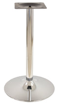 Mesa CRISS, base com 73 cms e tampo de 70x70 cms. Cores à escolha, Bases CRISS, altura 73 cms: Cromada, Tableros de 70x70 cms: WERZALIT ALEMANIA - ROJO 328
