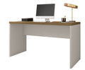 Mesa de escritório STUDIO 136, bilaminado de cor de mel e cacau, 136 x 60 cms