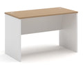 Mesa de escritório VOLPI 120, branca e carvalho, 120 x 70 cms
