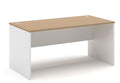 Mesa de escritório VOLPI 160, branca e carvalho, 160 x 80 cms