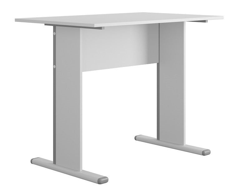 Mesa de escritório WORK, metal, bilaminado platina 90 x 60 cms