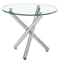 Mesa DESIREE NEW, cromada, vidro, 90 cms diâmetro