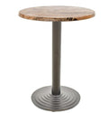 Mesa EBRO, preta, base de 72 cms e tampo de mesa de 60 cms de diâmetro. Cores à escolha, Tablero de 60 cms.: WERZALIT SM - EX WORKS 122